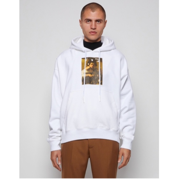 OFF-WHITE Caravaggio Boy Painting Skate Hoodie White